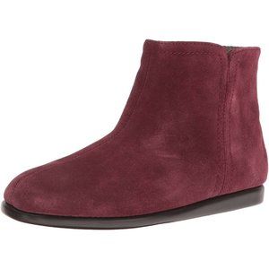 Aersoles Womens Willingly Maroon Leather Round Toe Ankle Booties Size 6 M
